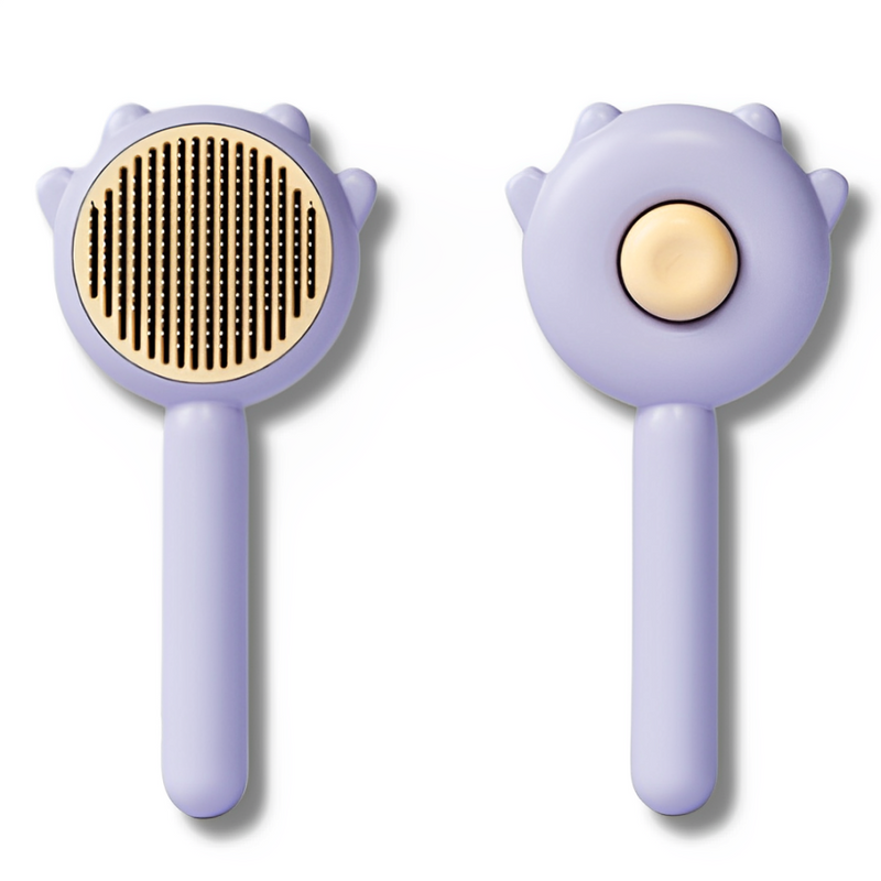 cat brush ergonomic design for comfortable grooming.