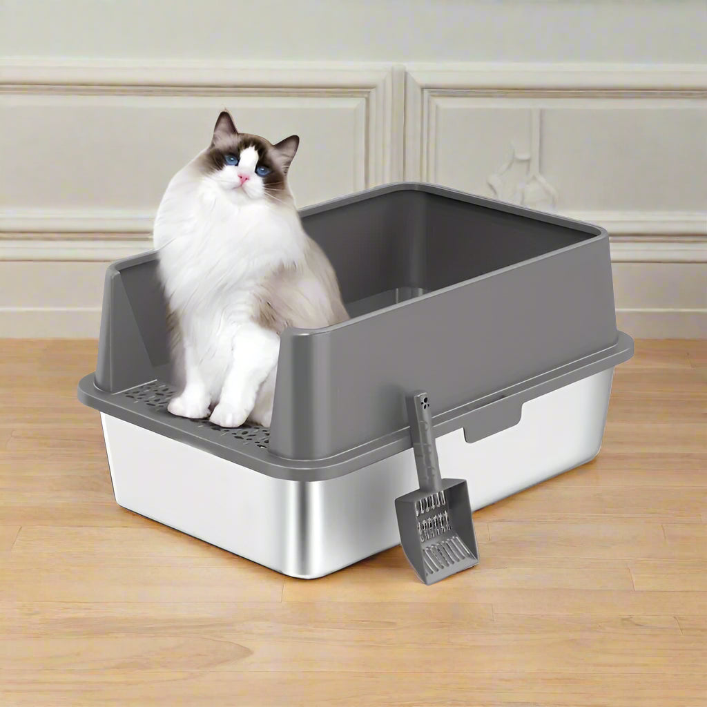 Cat Litter Box - Stainless Steel extra large