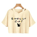 Retro style cat tee for women