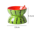 Ceramic cat bowl in watermelon design