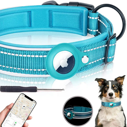 High Visibility Reflective AirTag Dog Collar