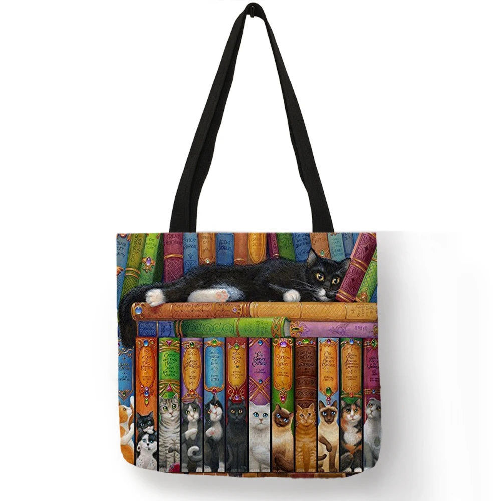 Cat Print - Tote Bags