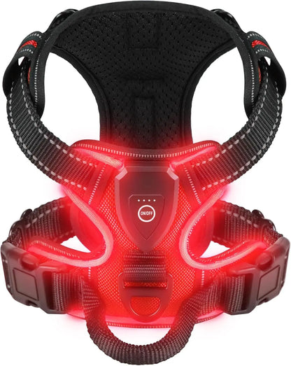 LED-Dog-Harness-red