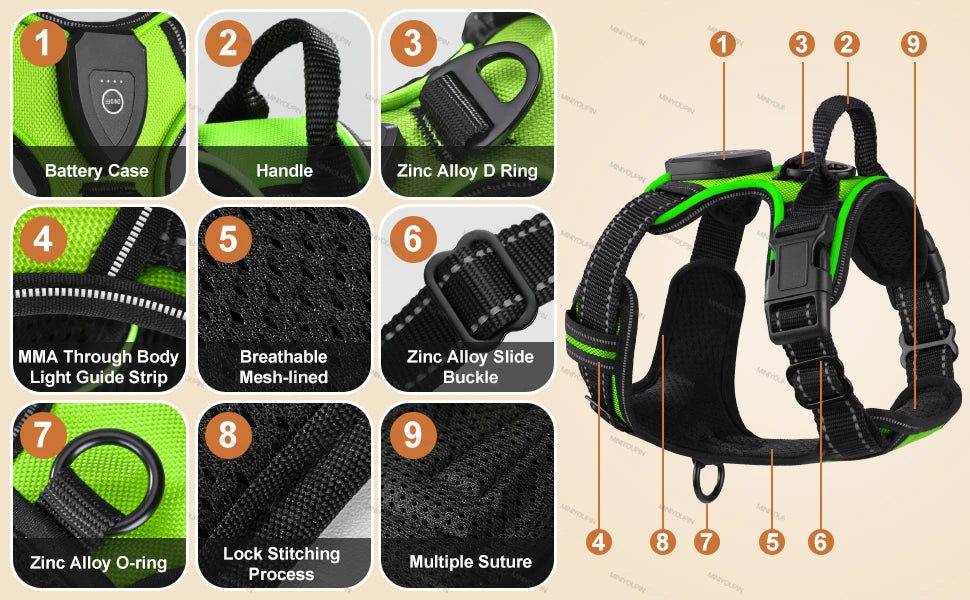 LED-Dog-Harness details