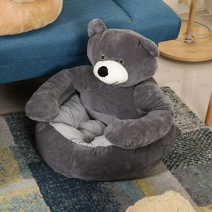 Cat Bed - Cozy Bear Shaped Pet Bed