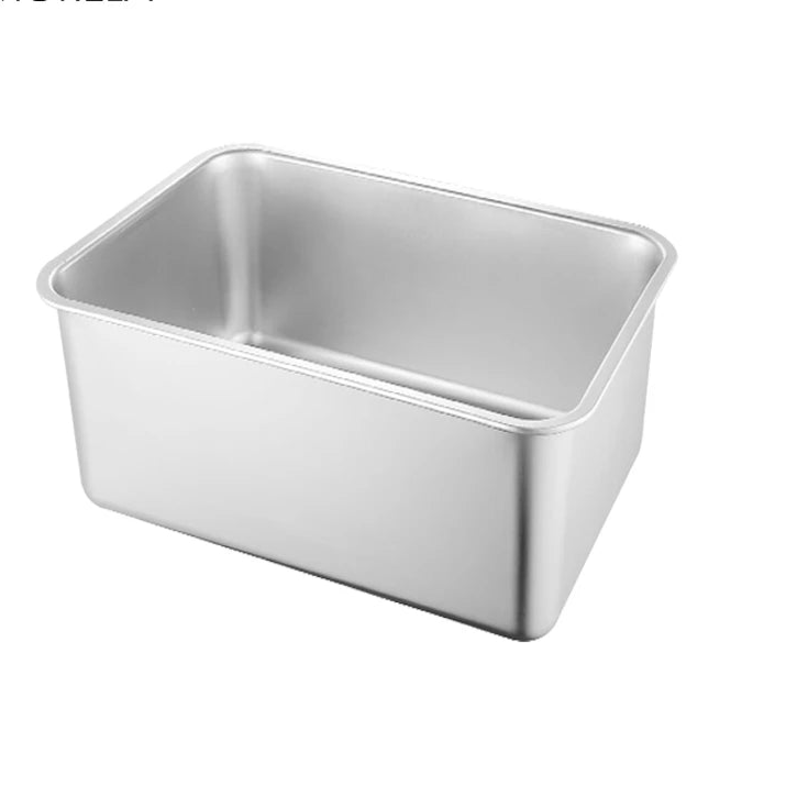 Large-Capacity High-Quality Stainless Steel Dog Bowl Anti-Fall Durable Dog Food Bowl Large Dog Drinking Basin Feeding Basin