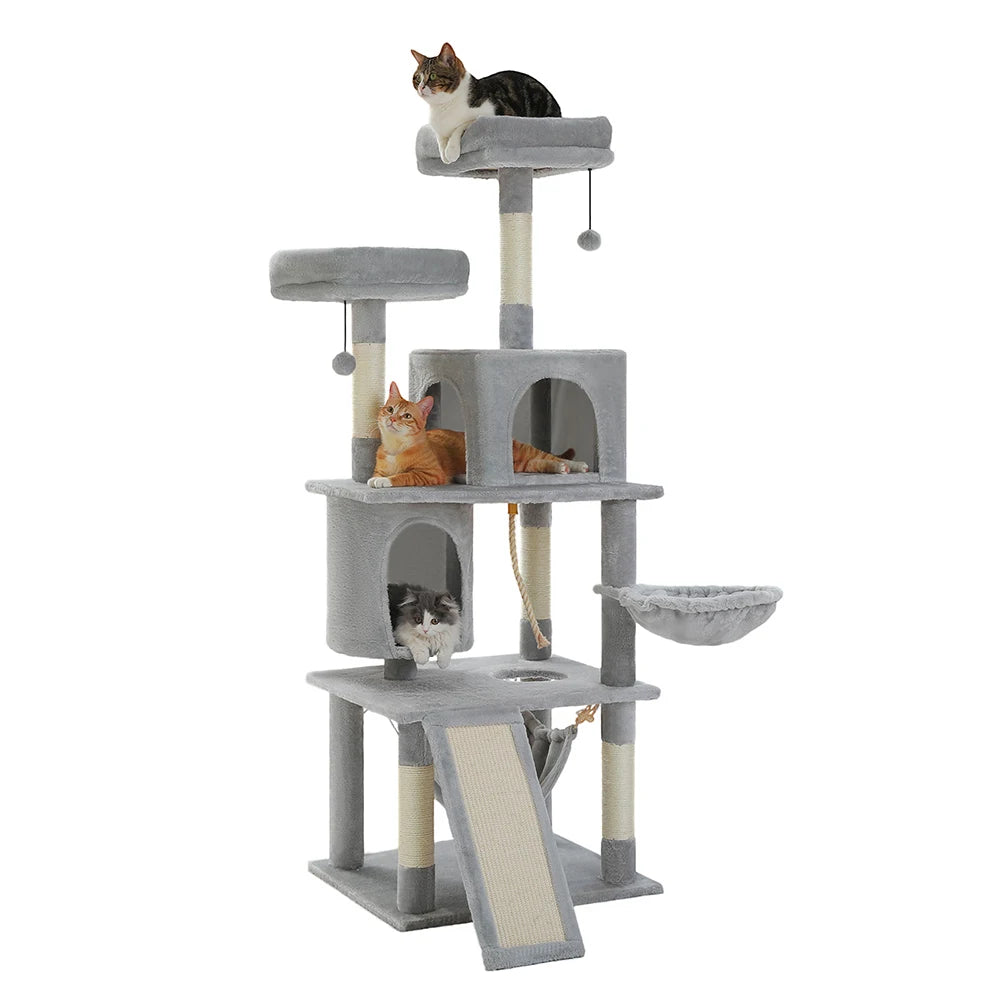 Cat Tree Tower with Condos and Hammock