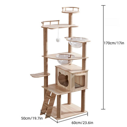 Multi-Level Cat Tree with Sisal Scratching Posts