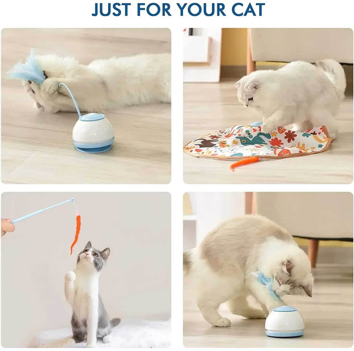 Interactive Cat Toy - 360° Rotating USB Cat Toy