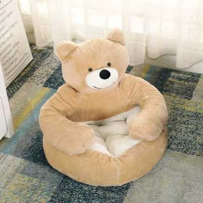 Cat Bed - Cozy Bear Shaped Pet Bed