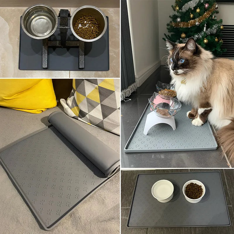 Waterproof Silicone Pet Placemat for pet food Bowls