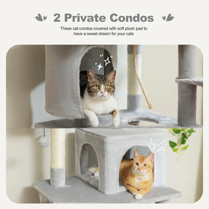 Cat Tree Tower with Condos and Hammock