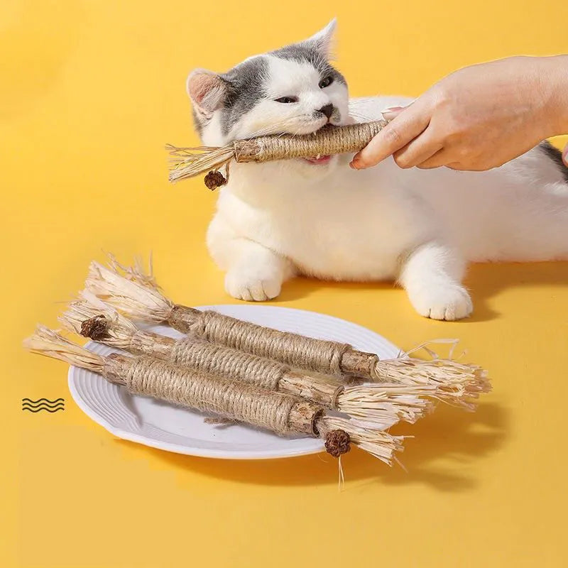 Cat Toy Stick Sisal Cleaning Teeth