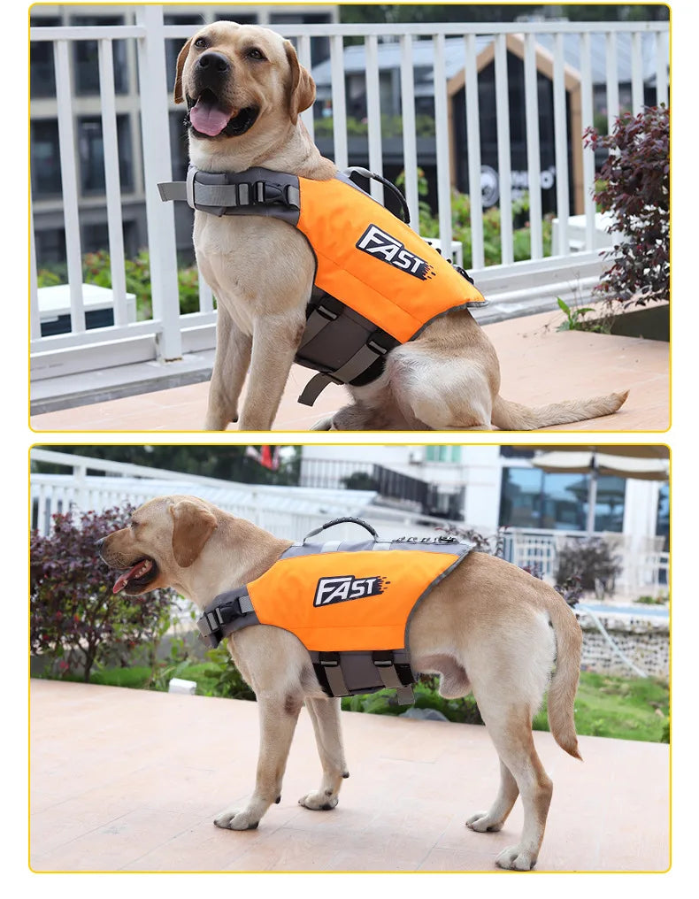 Adjustable Reflective Dog Life Jacket for Swimming