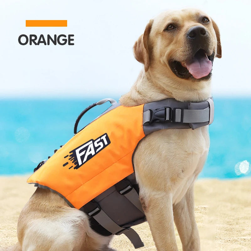 Pet Swimming Life Jacket Safety Vest for Dog in Summer Fashion Adjustable Reflective in Pool or Surfing Drifting Dog Life Vest