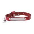 Customizable Leather Cat Collar with Bell - Personalized ID