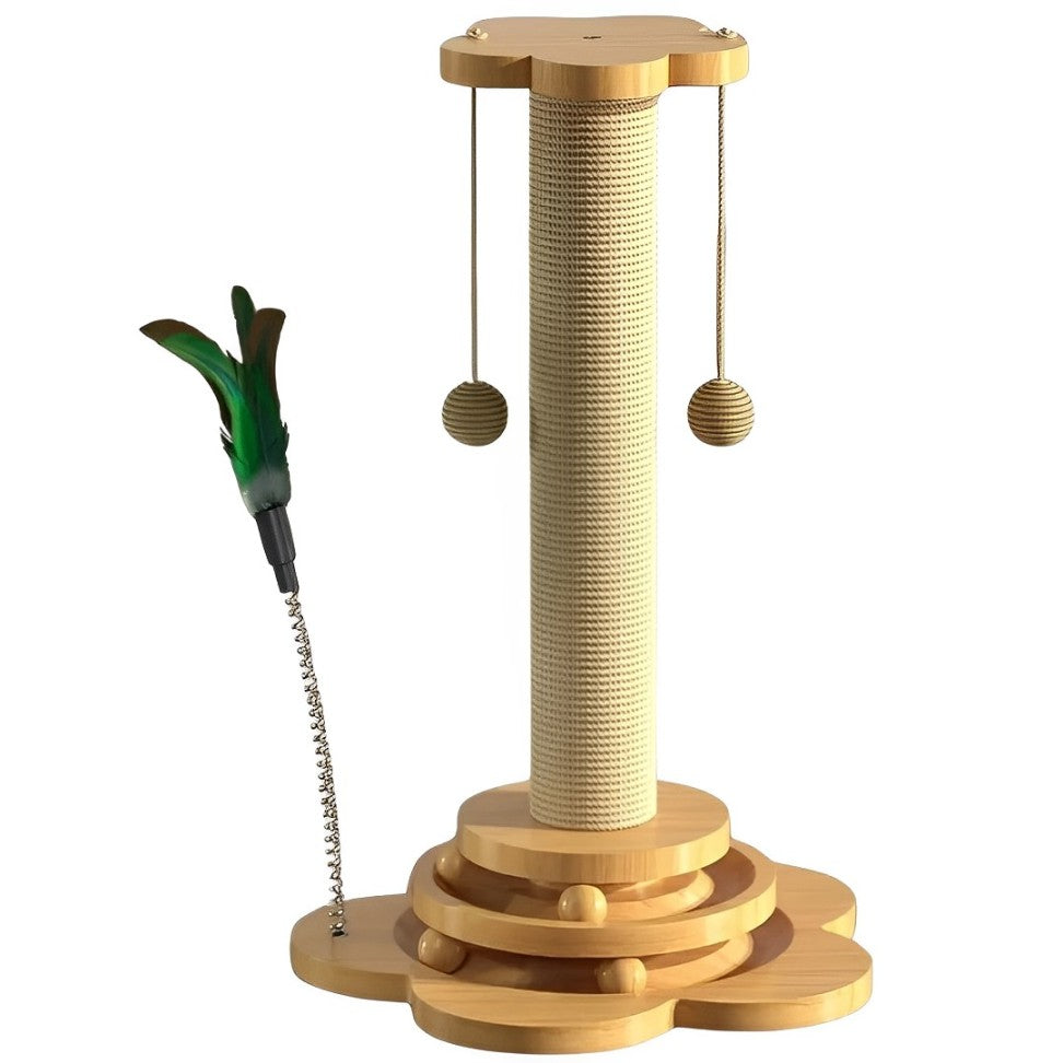 Stable and anti-slip cat scratching post for safe play