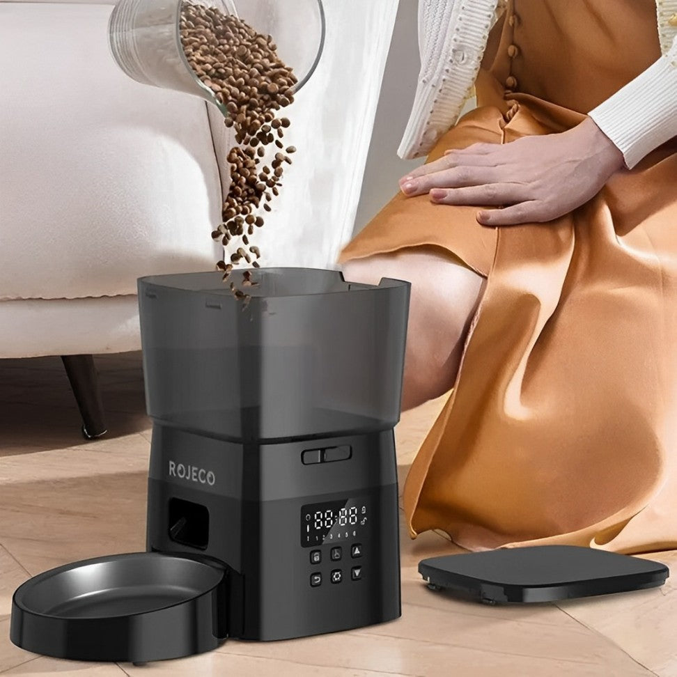 2L automatic cat feeder with portion control