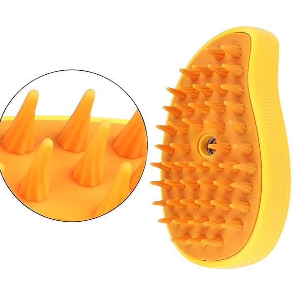 Steamy Cat Brush showing soft bristles for gentle grooming and massage