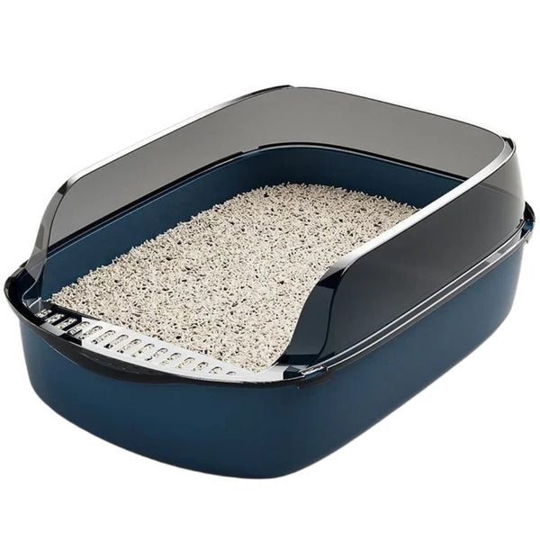 Cat litter box with anti-splash design