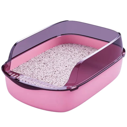 Large capacity litter box for cats with easy cleaning