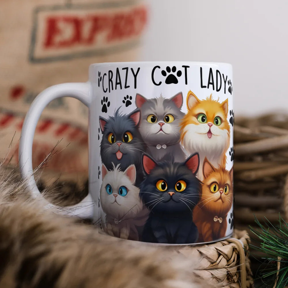 Dishwasher safe cat-themed mug