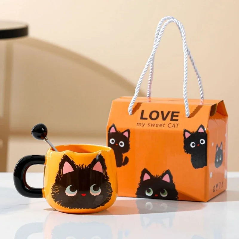 Adorable cat mug gift for coffee lovers