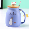 coffee cat mug purple