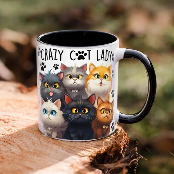 Ceramic Crazy Cat Lady gift mug