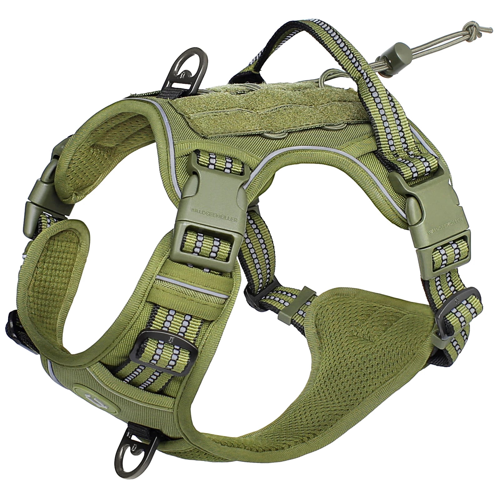 Heavy-duty dog harness with a strong handle for better control