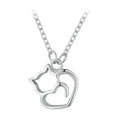 Lovely gift cat necklace with kitty charm