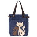 tote bag cat blue jeans